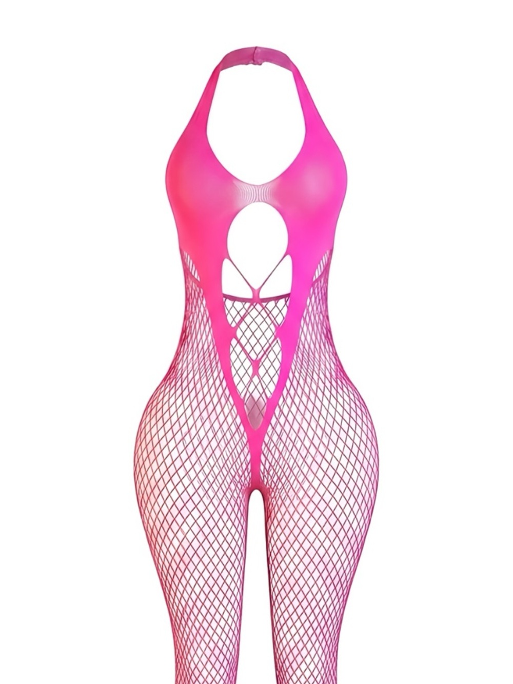 Hot Pink Fishnet Cutout Bodystocking | Exotic Dancewear
